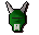 Green halloween mask