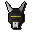 Black h'ween mask