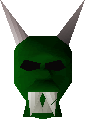 Green halloween mask